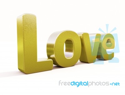 Big Gold Love Stock Image