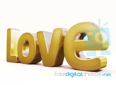 Big Gold Love Stock Image