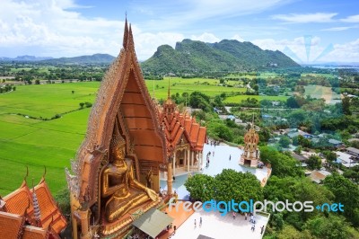 Big Golden Buddha Stock Photo