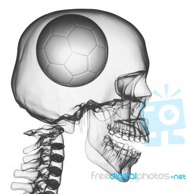 Big Match Never Die, Ball In Head Stock Image