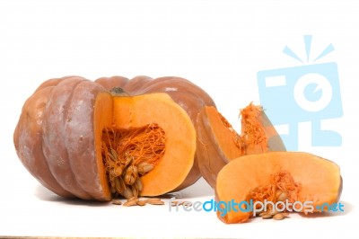 Big Orange Pumpkin Stock Photo