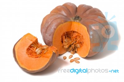 Big Orange Pumpkin Stock Photo