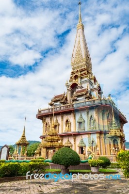 Big Pagoda In Chalong Temple, Phuket, Thailand Stock Photo