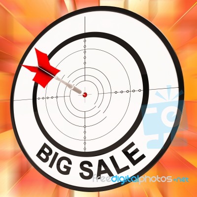 Big Sale Shows Discount And Cheap Pricing Stock Image