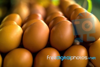 Big Stack Of Eggs Stock Photo