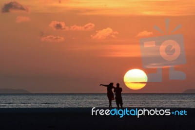 Big Sunset Stock Photo