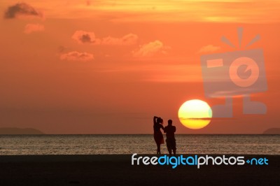 Big Sunset Stock Photo