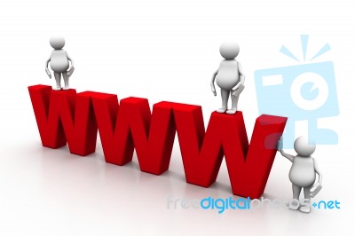 Big WWW Letters Stock Image