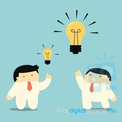 Bigger And Brighter Idea Stock Image