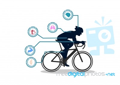 Bike For Health Infographics Stock Image