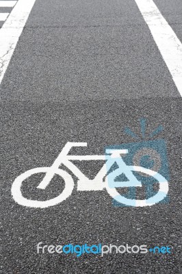 Bike Lane Stock Photo