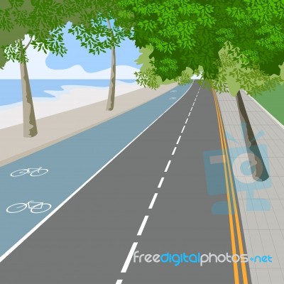 Bike Lane Stock Image