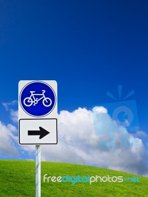 Bike Sign Stock Photo