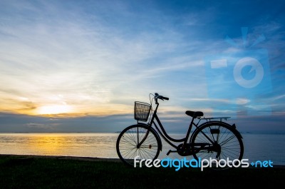 Bike Sunset Stock Photo