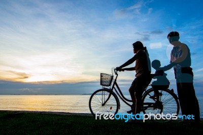 Bike Sunset Stock Photo