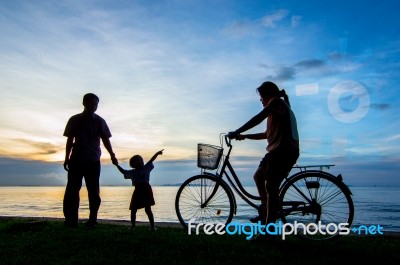 Bike Sunset Stock Photo