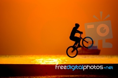 Biker Stock Photo