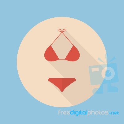 Bikini Flat Icon Stock Image