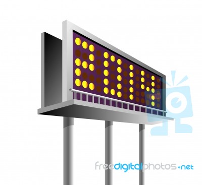 Billboard Advertising New Year 2014 Stock Image