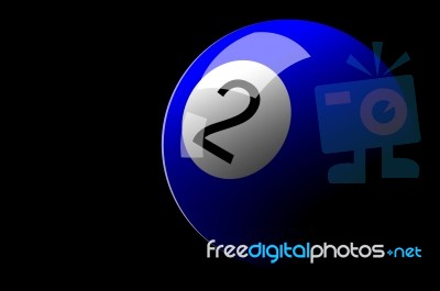 Billiard Ball Isolated On Black Stock Image