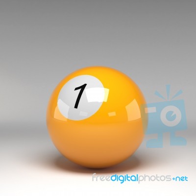 Billiard Ball Isolated On Grey Stock Image