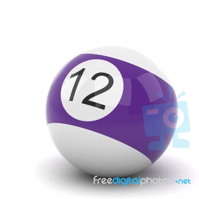 Billiard Ball Isolated On Grey Stock Image