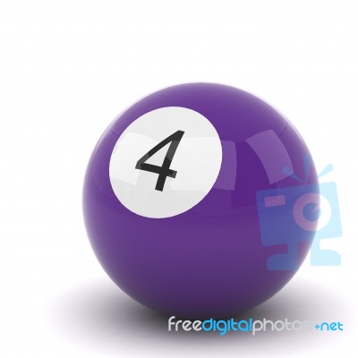 Billiard Ball Isolated On White Stock Image