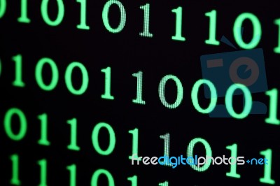 Binary Computer Code Stock Photo