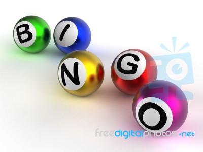 Bingo Balls Showing Luck At Lottery Stock Image