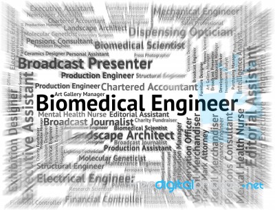 Biomedical Engineer Shows Engineering Employment And Jobs Stock Image