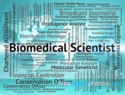 Biomedical Scientist Means Jobs Hiring And Employee Stock Image