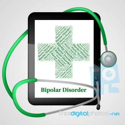 Bipolar Disorder Represents Manic Depressive Psychosis And Ailme… Stock Image