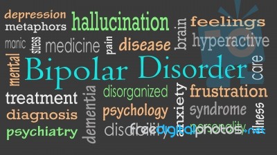 Bipolar Disorder Word Cloud Concept Stock Image