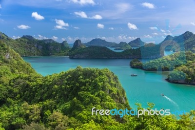 Bird Eye View Of Sea Thailand, Mu Ko Ang Thong Island National P… Stock Photo