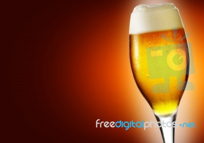 Birra In Bicchiere Stock Photo