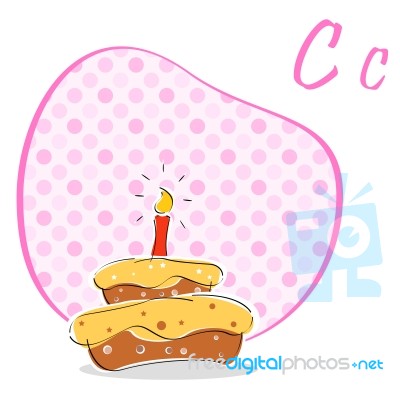 Birthday Cake With Candle Stock Image