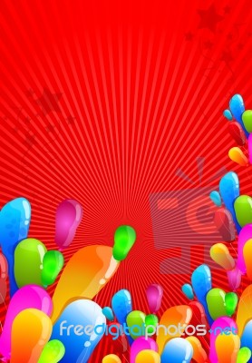 Birthday Party Card Stock Image