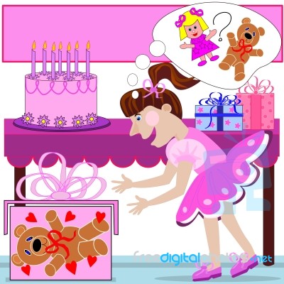 Birthday Party Girl Stock Image