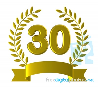 Birthday Thirty Indicates Happy Anniversary And 30th Stock Image