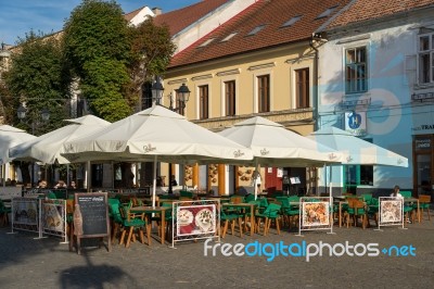 Bistrita, Transylvania/romania - September 17 : Evening Sunshine… Stock Photo