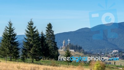 Bistrita, Transylvania/romania - September 18 : New Church Being… Stock Photo