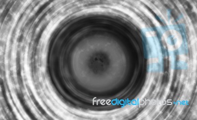 Black And White Eyeball In Space Atmosphere Illustration Backgro… Stock Photo