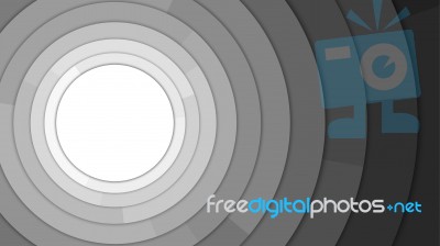 Black And White Modern Circles Copy Space Abstract Background Stock Image