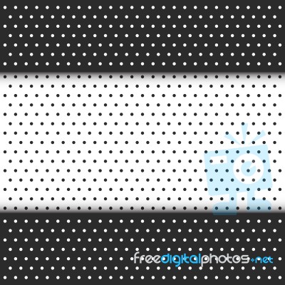 Black And White Polka Dot Stock Image