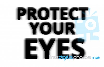 Black And White Protect Your Eyes Illustration Background Stock Photo