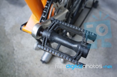 Black Bicycle Pedal  , Bicycle Part Stock Photo