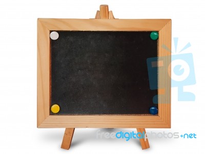 Black Board Wood Frame Stock Photo