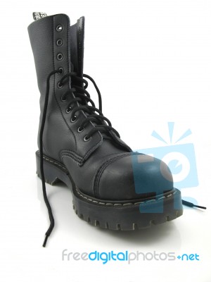 Black Boot Stock Photo