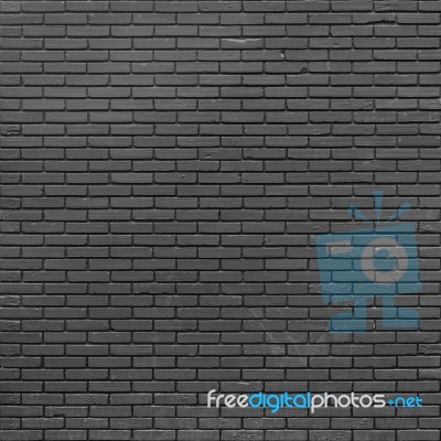 Black Brick Wall Background Stock Photo