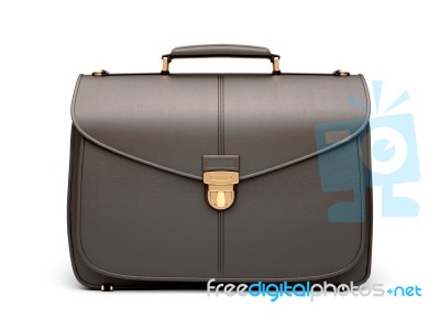 Black Business Briefcase Isolated Stock Image